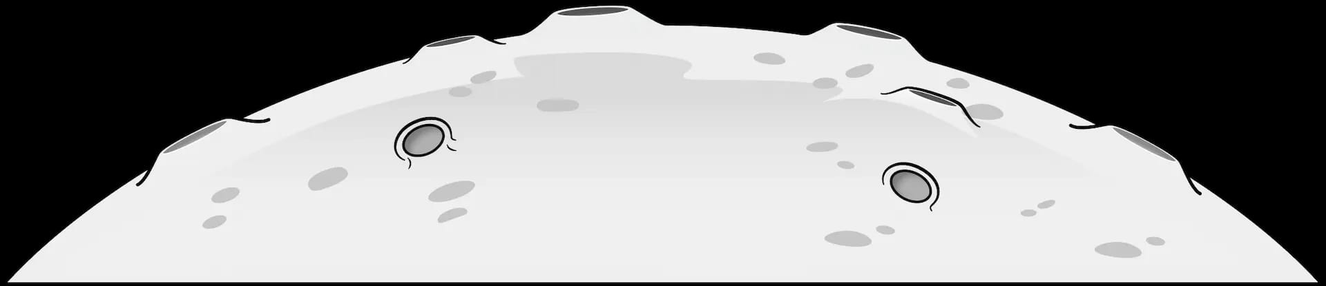 decorative moon in footer