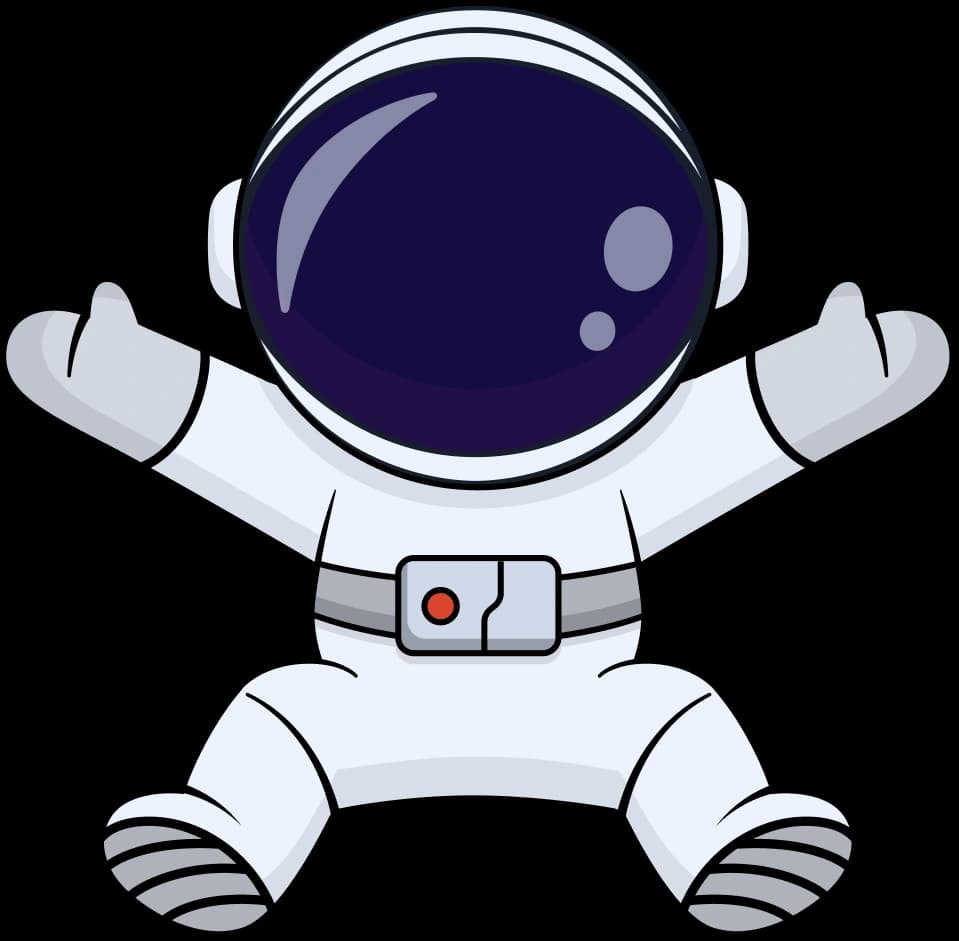 HYST astronaut character in space