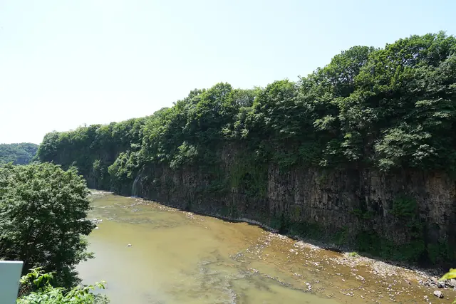 The Hantan River running between basalt cliffs